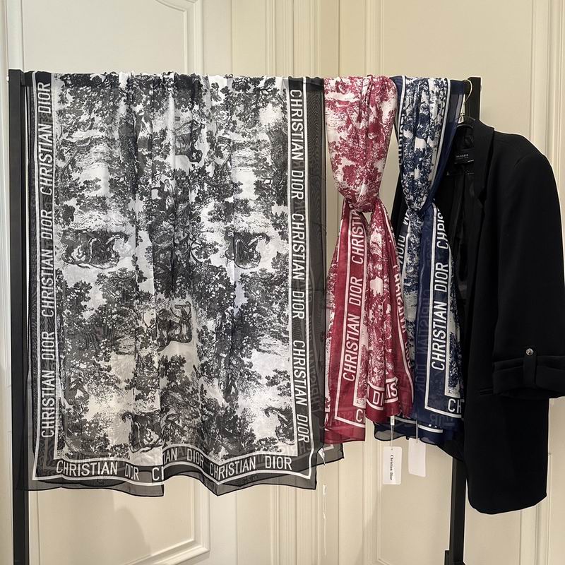 Dior silk scarf 180-90cm E02